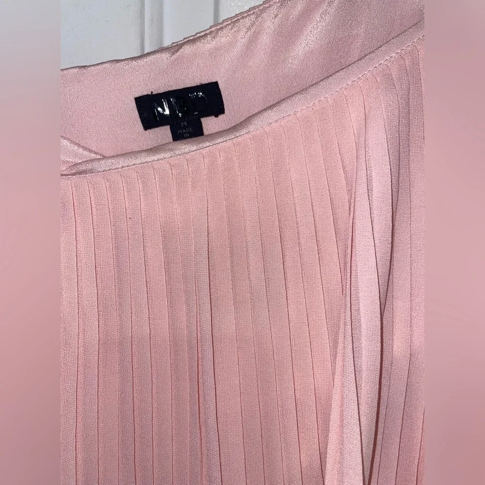 New! NBD Material Girlfriend Bubble Pink Pleated Babydoll Minidress 🎀 Medium - Picture 7 of 10